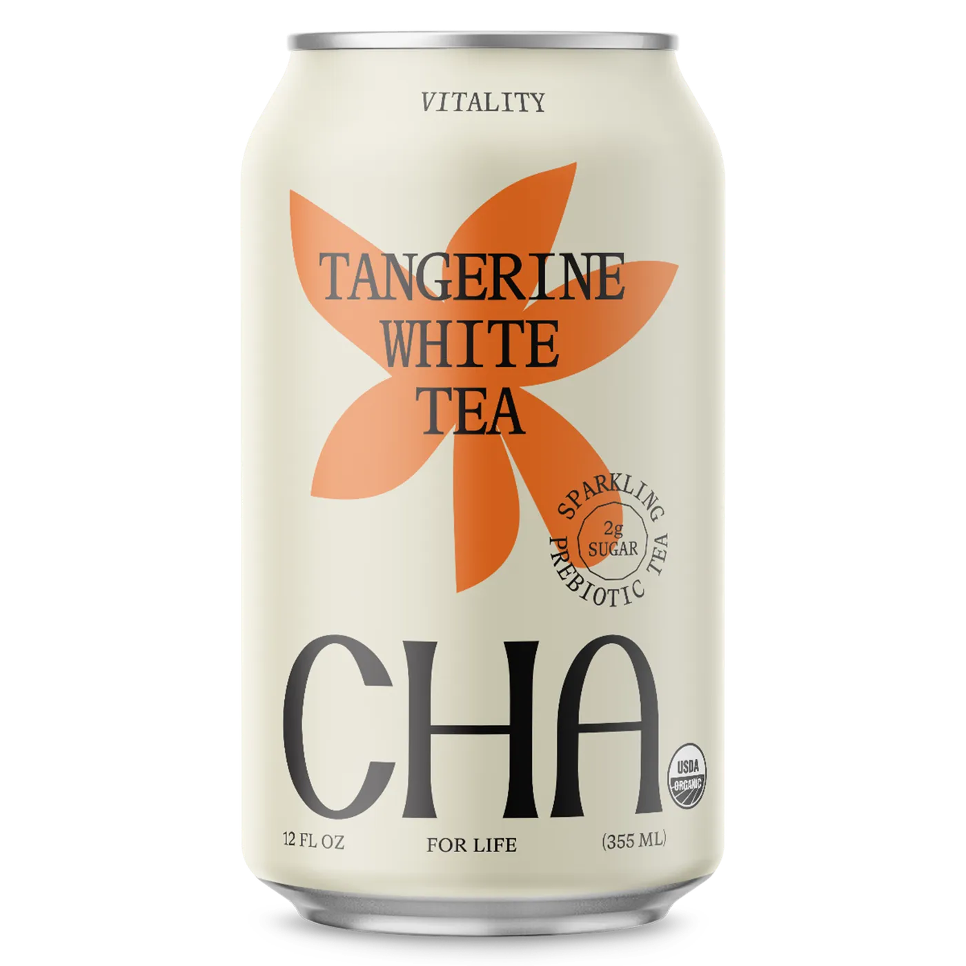 CHA Tangerine White Tea (12oz Can - 12 Pack)